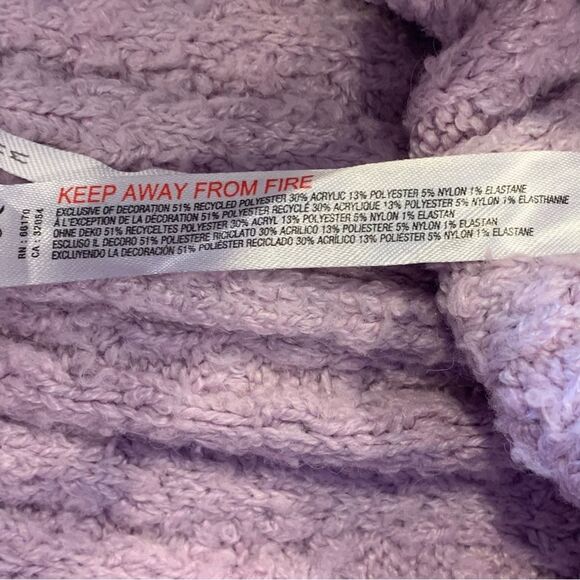 Out From Under Urban Outfitters Mina Cable Knit Pants Lavender Size Medium - Picture 8 of 11